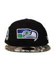 Seattle Seahawks New Era - Black with a Real Tree Camo Bill