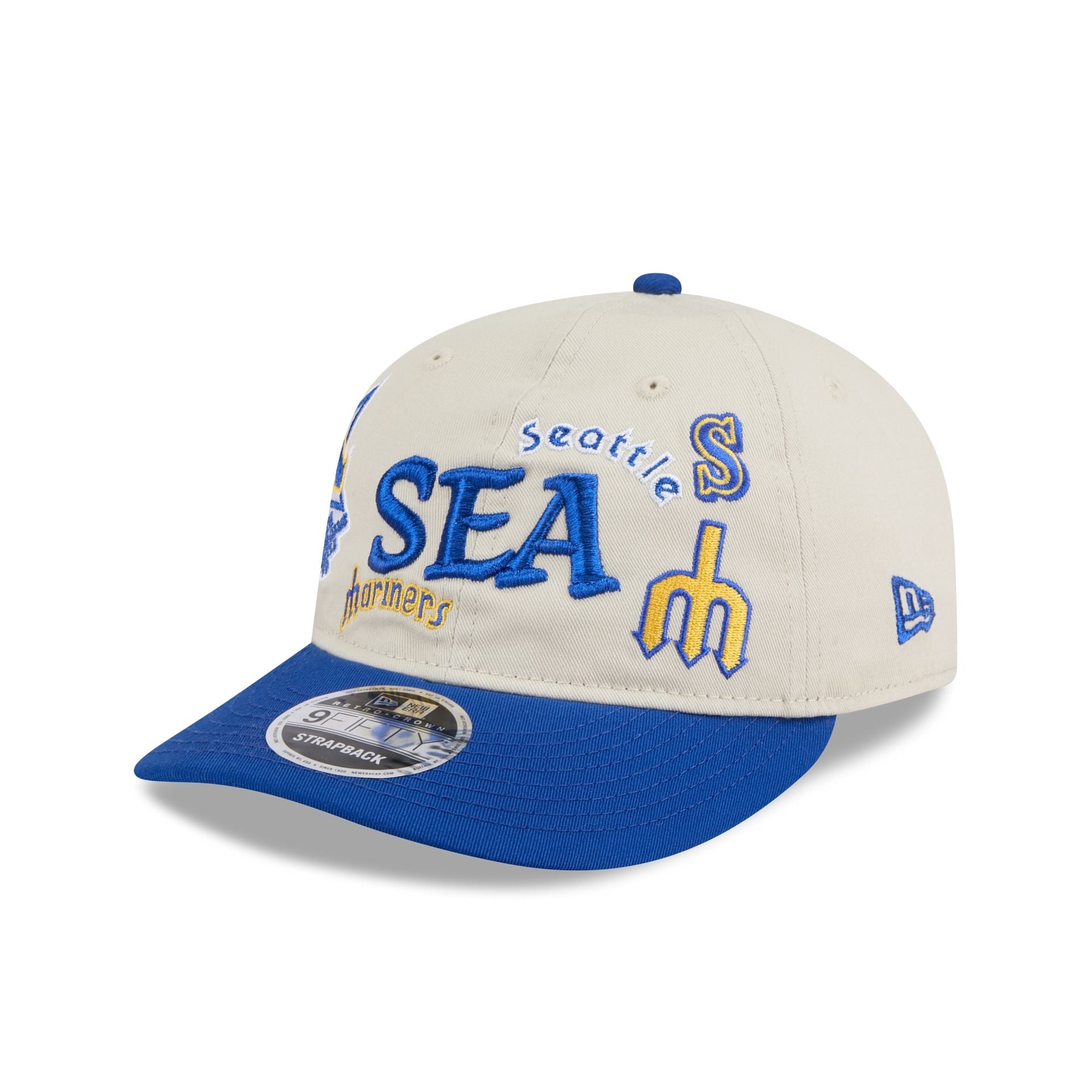 Seattle Mariners Scattered Patches Retro Crown 9FIFTY Snapback