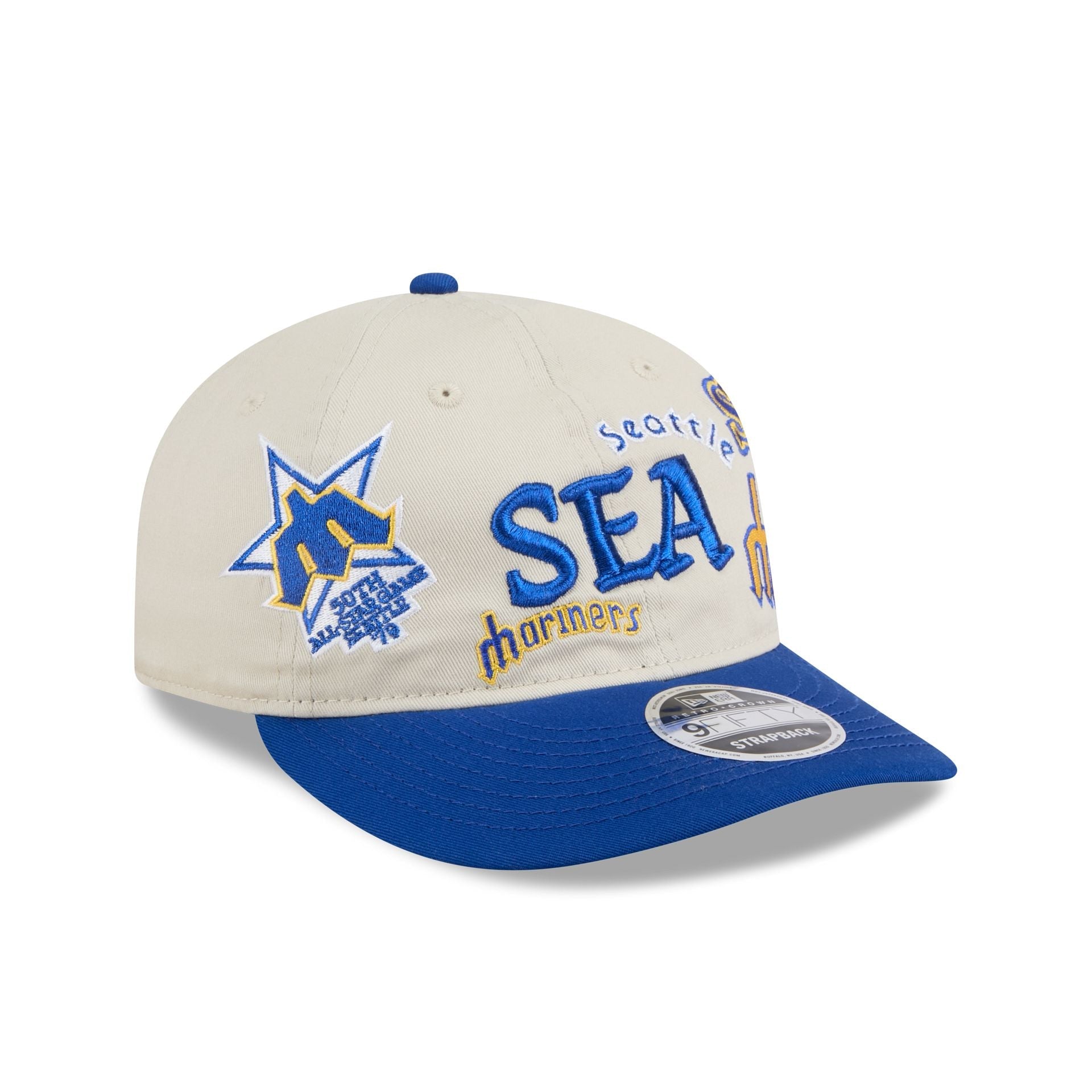 Seattle Mariners Scattered Patches Retro Crown 9FIFTY Snapback