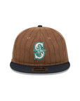 Seattle Mariners  Three Looms Wool Pinstripe Retro Crown 9FIFTY Adjustable