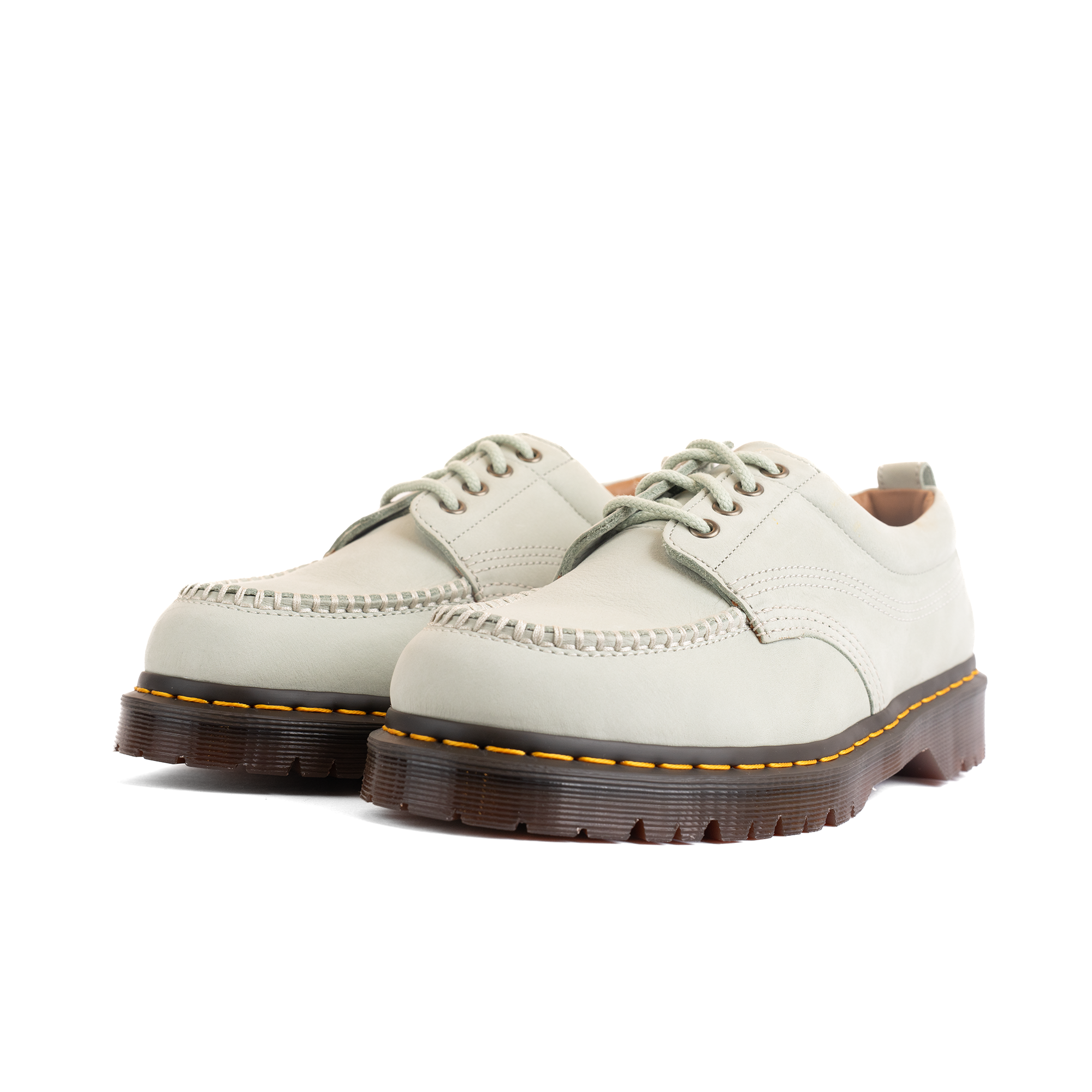 Dr. Martens, Lowell Buttersoft Leather Moc Toe Shoes in Tan, Size 7