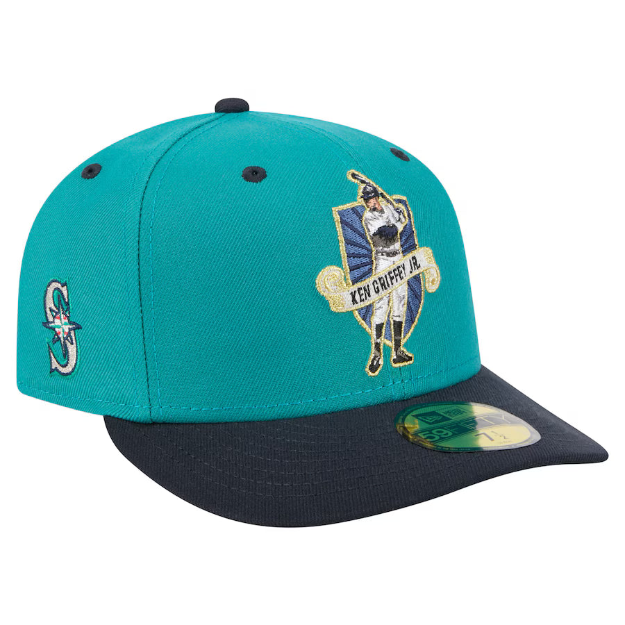 Seattle Mariners Ken Griffey Jr. New Era Aqua 59FIFTY Fitted Hat