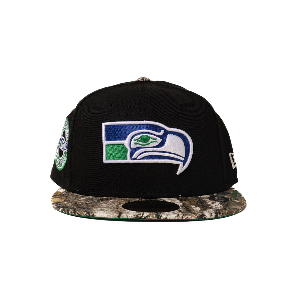 Seattle Seahawks New Era - Black with a Real Tree Camo Bill