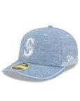 Seattle Mariners  Hand Stitched Chambray Low Profile 59FIFTY Fitted