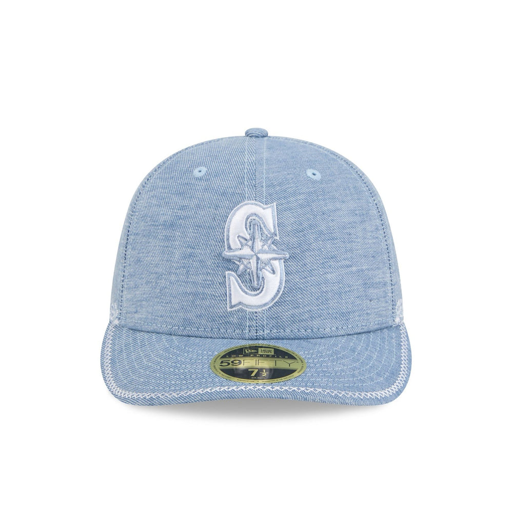 Seattle Mariners  Hand Stitched Chambray Low Profile 59FIFTY Fitted
