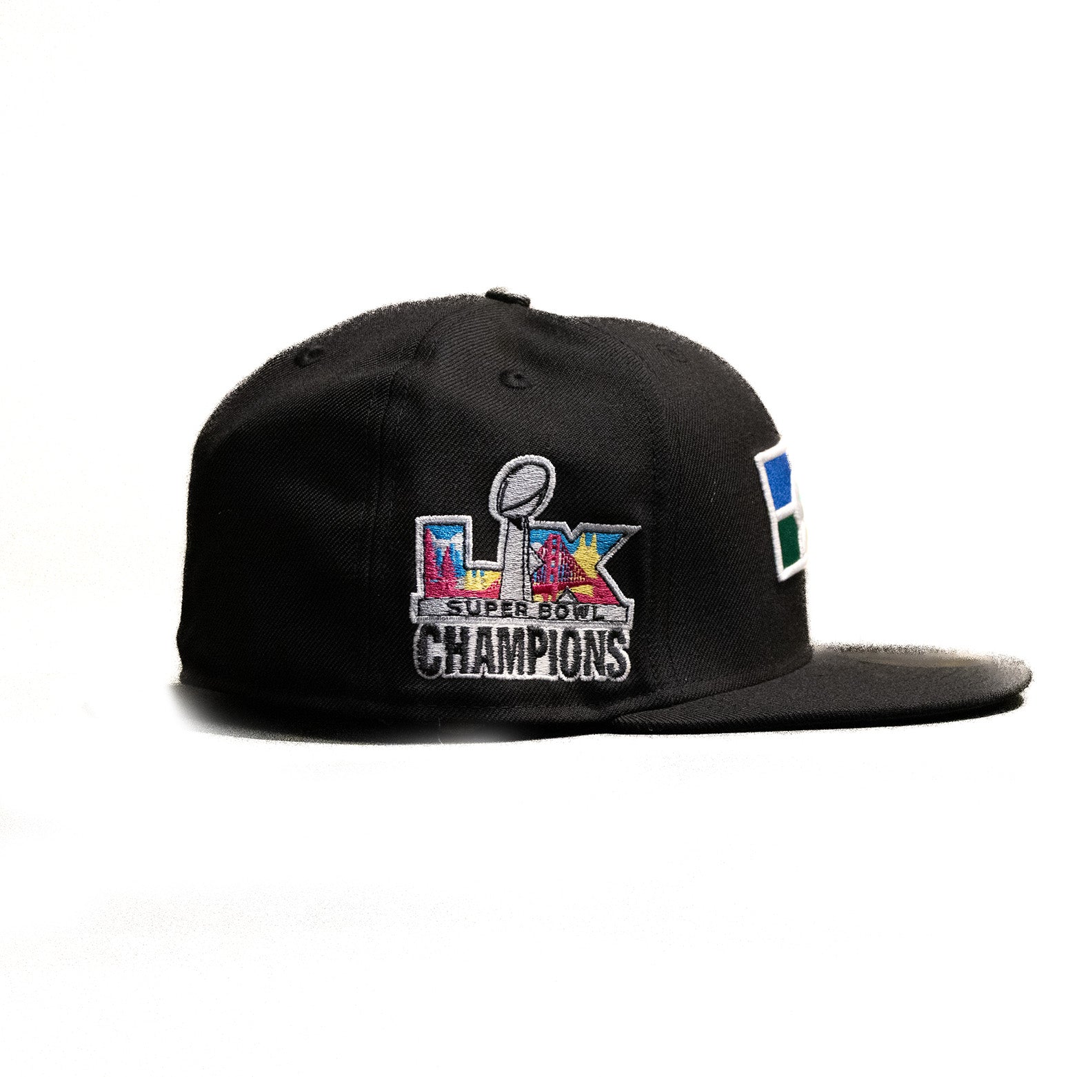 New Era - Seattle Seahawks 59FIFTY Fitted Hat - Super Bowl Patch - Black