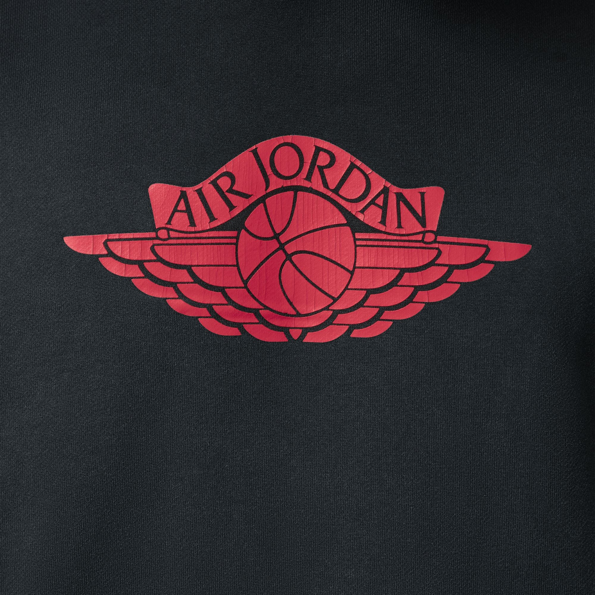 Jordan Flight Wings Men's Fleece Pullover Hoodie Black Red