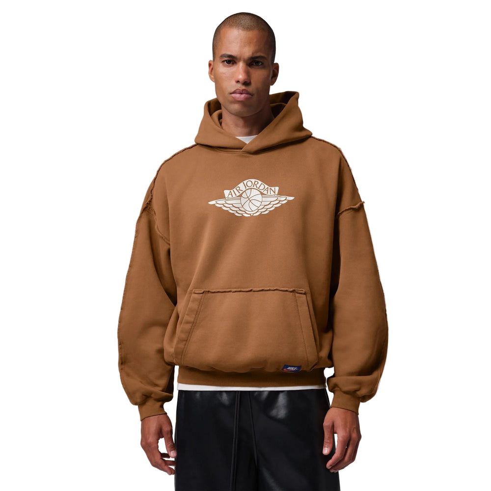 Jordan Flight Wings Men's Fleece Pullover Hoodie -Brown