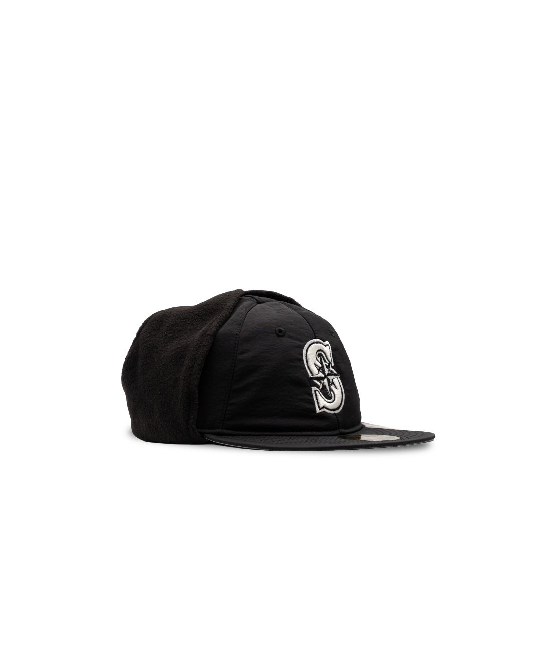 New Era 59Fifty Seattle Mariners Nylon Fleece Dog Ears Fitted - Black