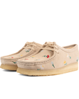 CLARKS WALLABEE - TAUPE EMBROIDERY