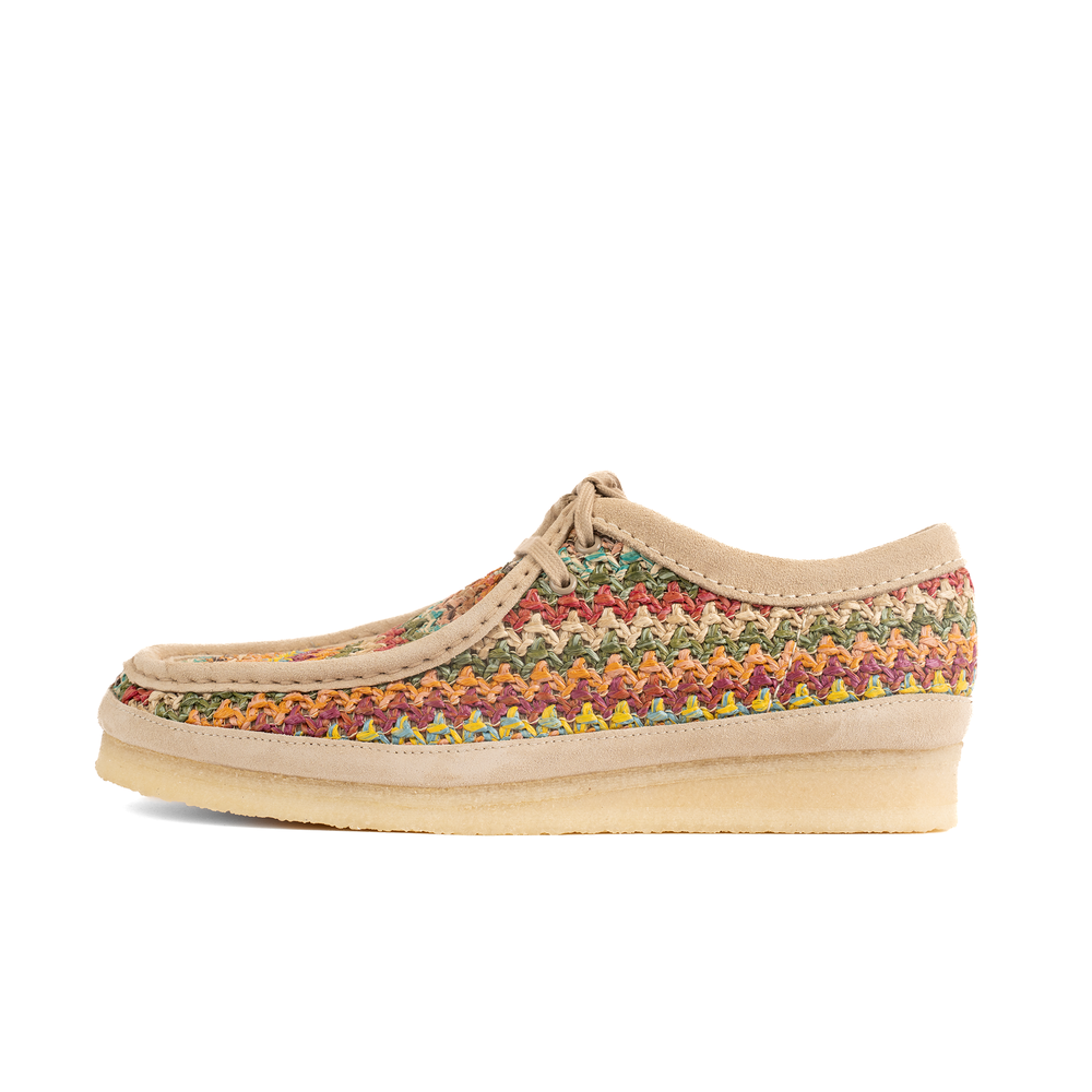 CLARKS WALLABEE - MULTICOLOUR RAFFIA