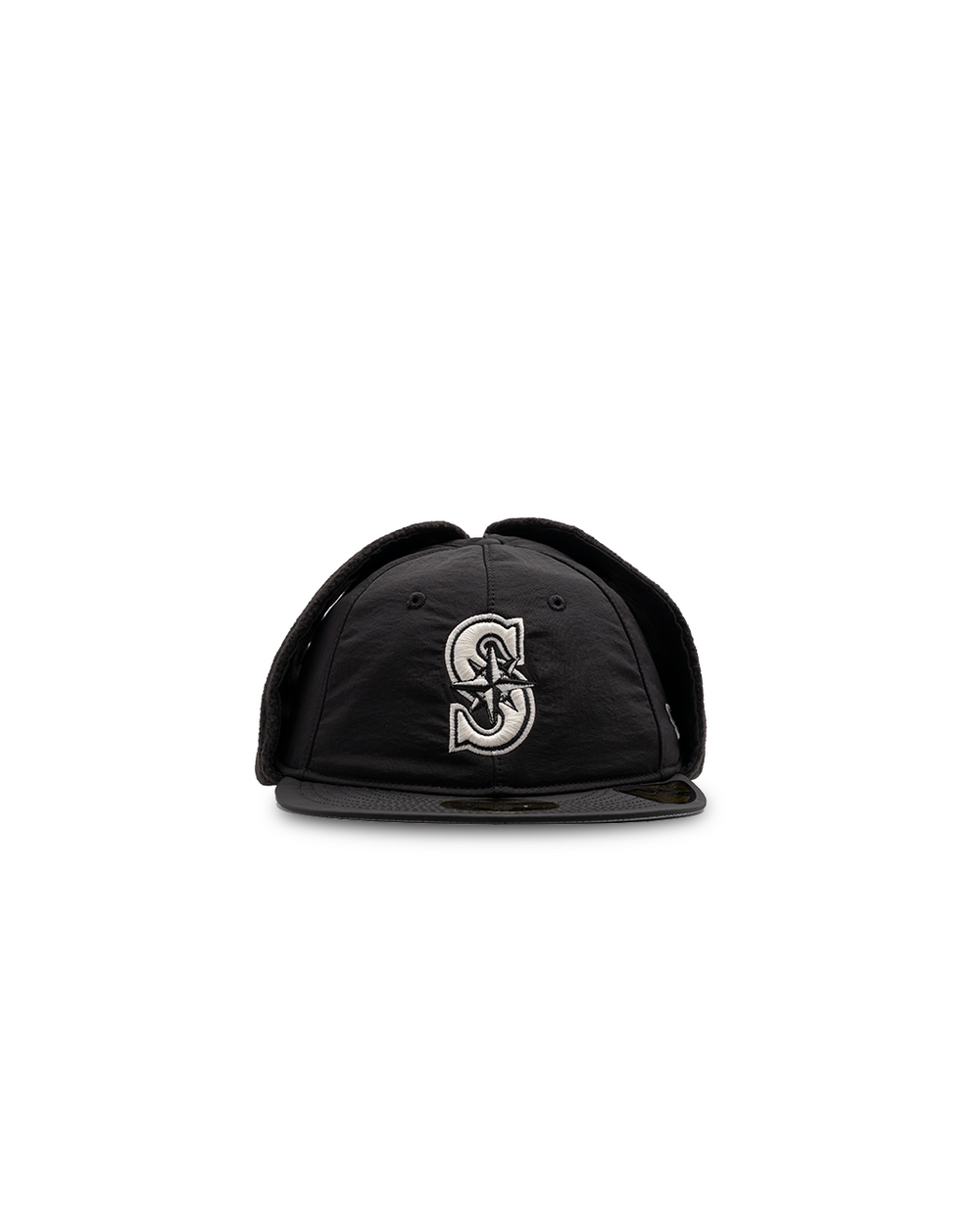New Era 59Fifty Seattle Mariners Nylon Fleece Dog Ears Fitted - Black
