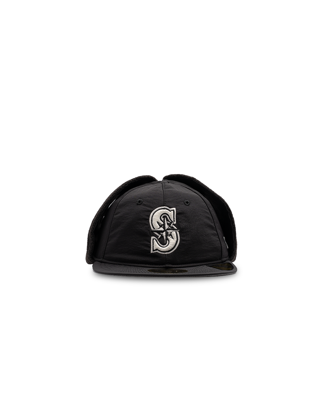 New Era 59Fifty Seattle Mariners Nylon Fleece Dog Ears Fitted - Black