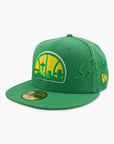 New Era 59Fifty Seattle SuperSonics Side Script - Kelly Green