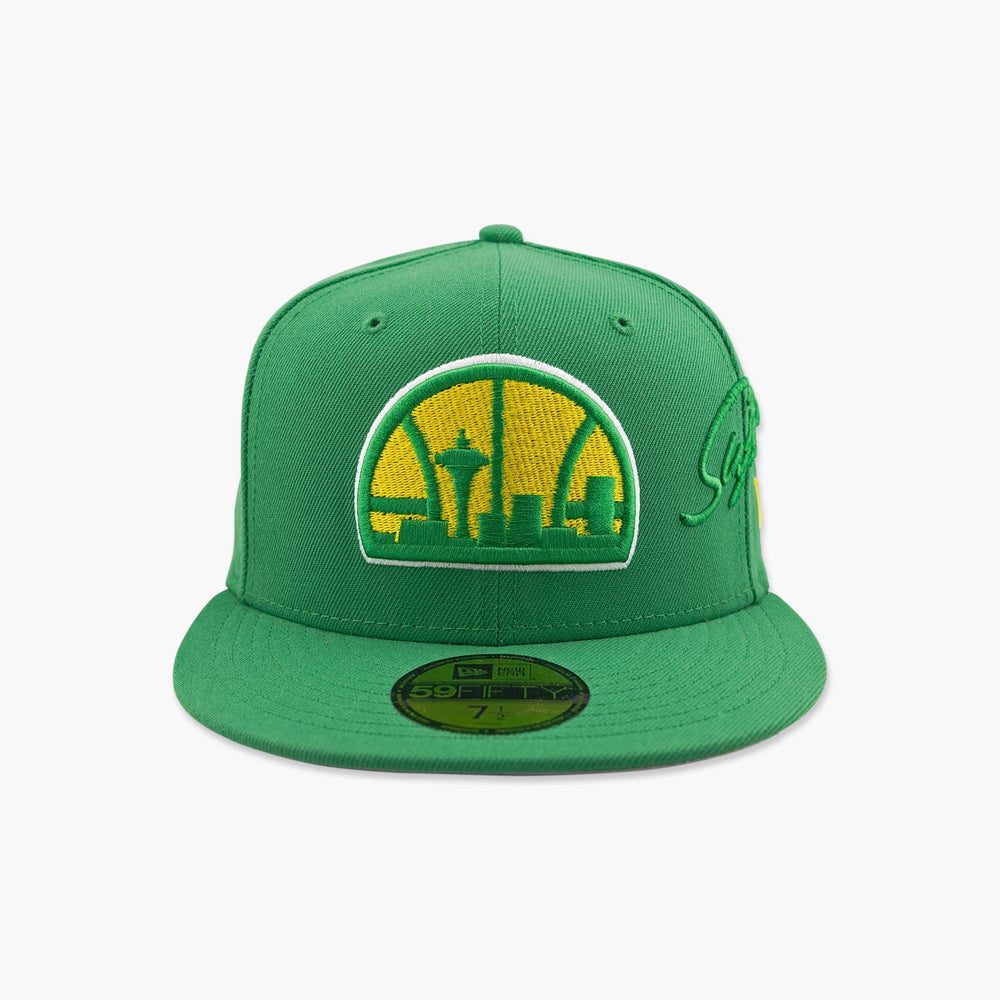 New Era 59Fifty Seattle SuperSonics Side Script - Kelly Green